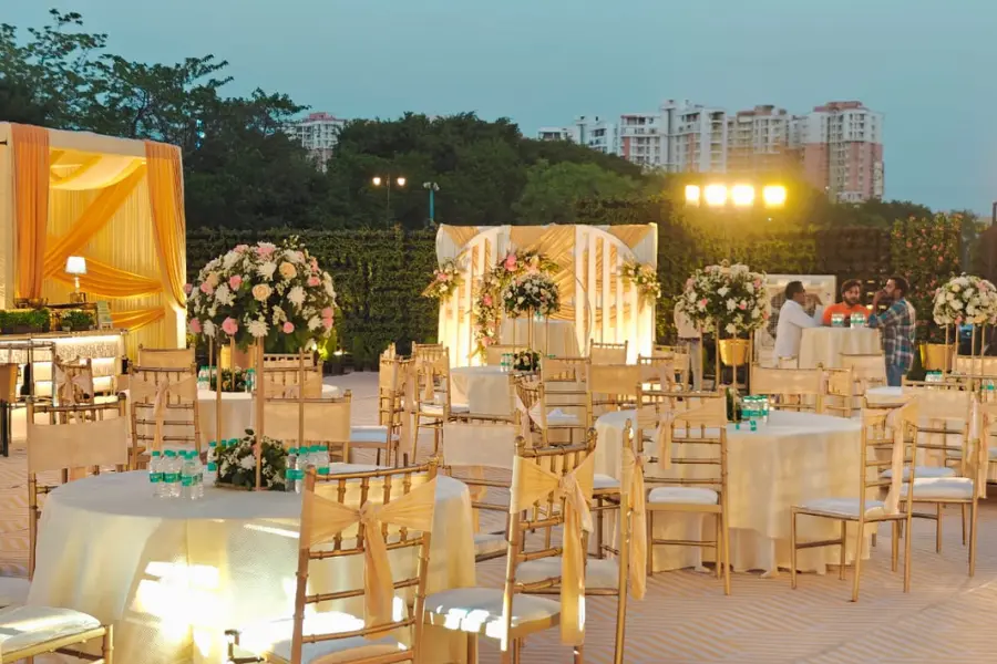 Wedding event taking place.